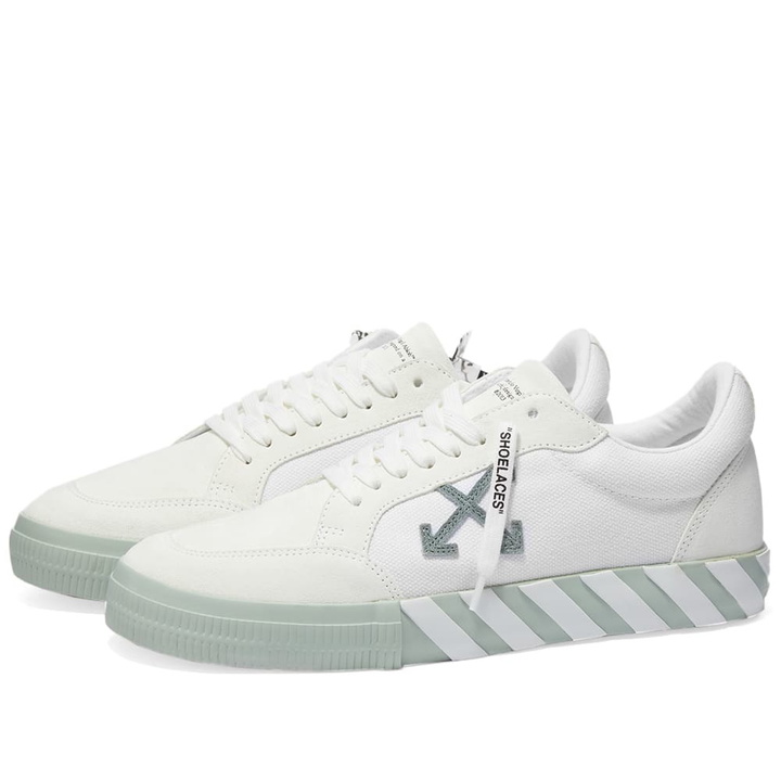 Photo: Off-White Low Vulcanized Canvas/Suede Sneaker