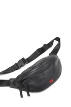 Diesel Rave-Leather belt bag with metal D - Belt bags Mens in Black