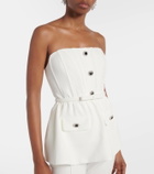 Self-Portrait Strapless crêpe jumpsuit