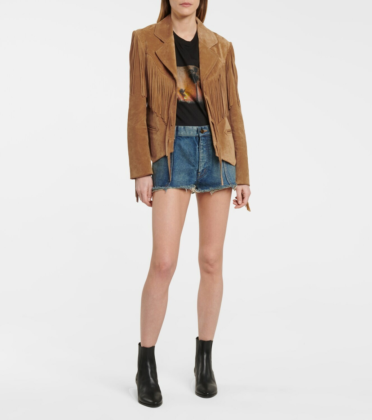 Saint Laurent Fringed suede jacket Saint Laurent