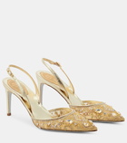 Rene Caovilla Embellished slingback pumps