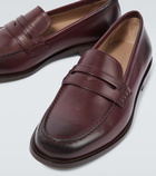 Manolo Blahnik Perry leather penny loafers