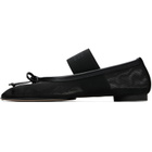 MM6 Maison Margiela Black Anatomic Numeric Ballerina Flats