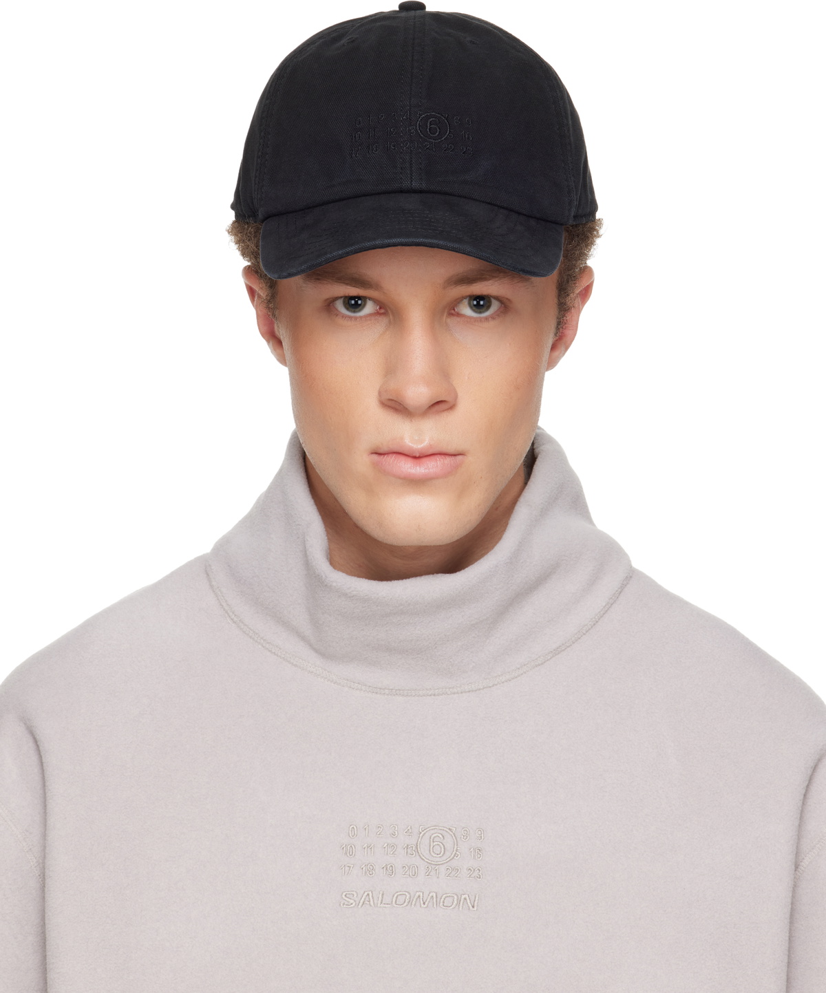 MM6 Maison Margiela Men's x Salomon Cap in Deep Black MM6 Maison