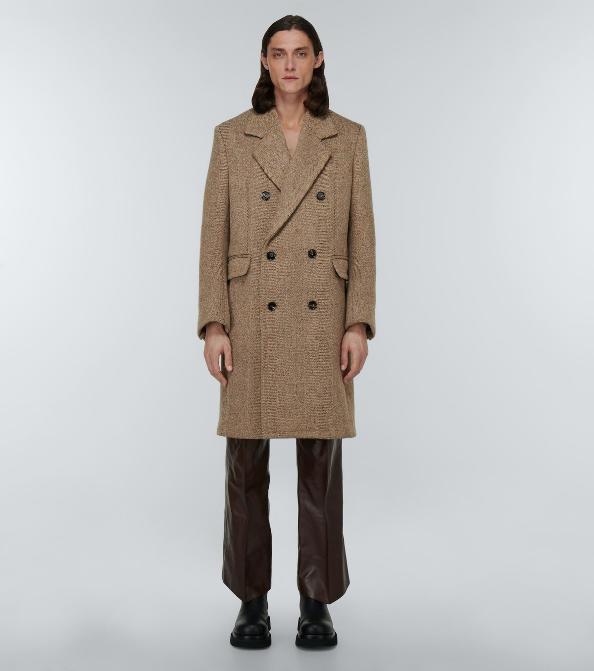 ジャケット BOTTEGA VENETA WOOL CHEVRON JACKET Bottega Veneta® Men's Wool Subtle Chevron Jacket in Forest