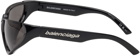 Balenciaga Black Wraparound Sunglasses