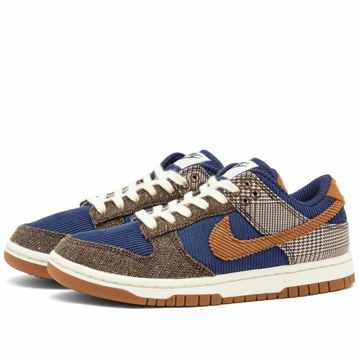 Photo: Nike Dunk Low Premium Sneakers in Midnight Navy/Ale Brown