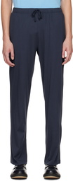 Sunspel Navy Three-Pocket Lounge Pants