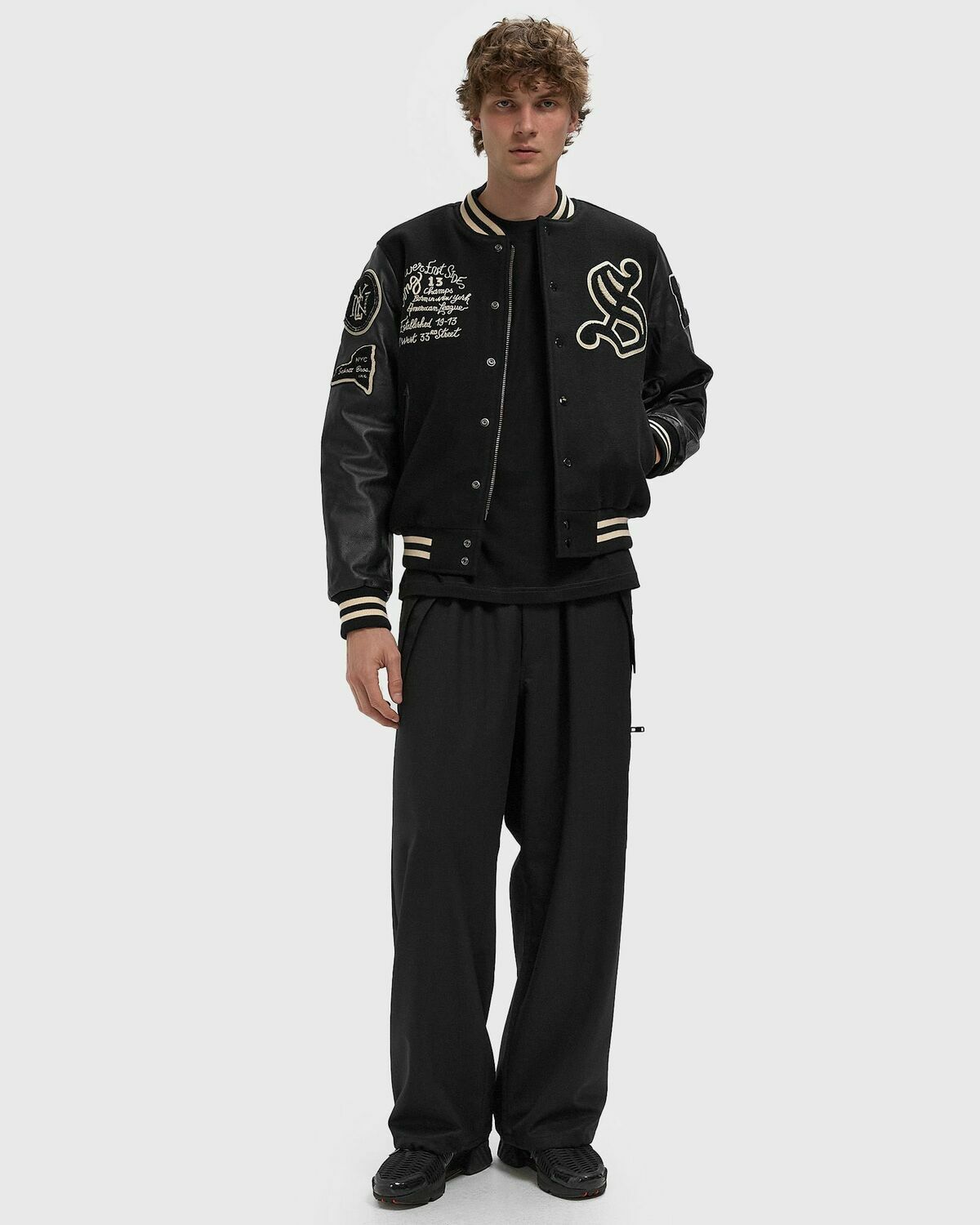Schott NYC LCBOWLER JACKET Black Mens Bomber Jackets/College Jacket