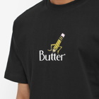 Butter Goods Men's Pencil Logo T-Shirt in Black