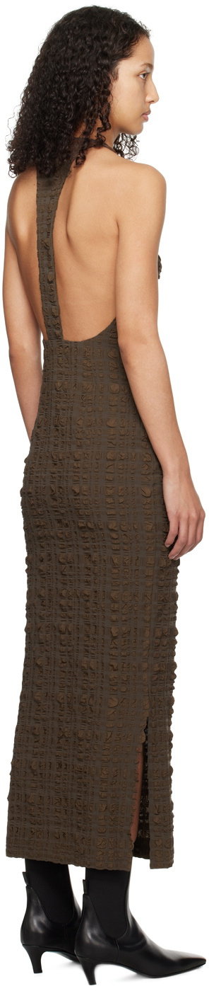 Nanushka Brown Sterre Midi Dress