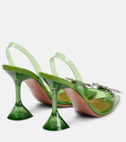 Amina Muaddi - Begum embellished PVC slingback pumps