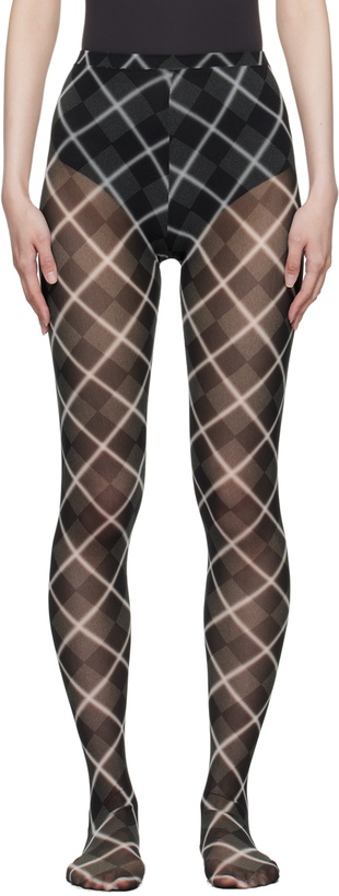 Photo: Paula Canovas Del Vas Black Argyle Tights