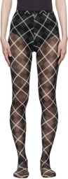 Paula Canovas Del Vas Black Argyle Tights