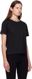 Burberry Black Check Trim Cotton T-shirt