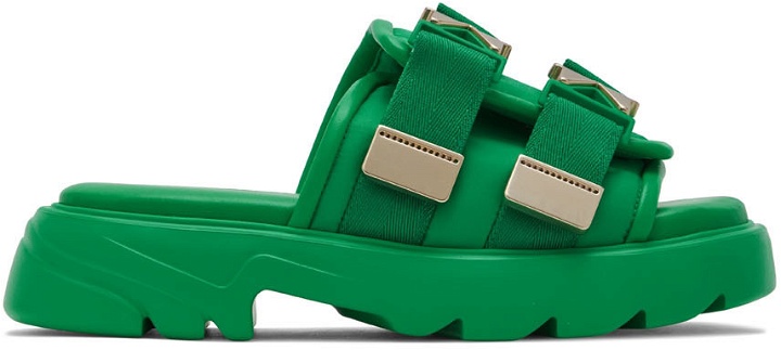 Photo: Bottega Veneta Green Flash Sandals