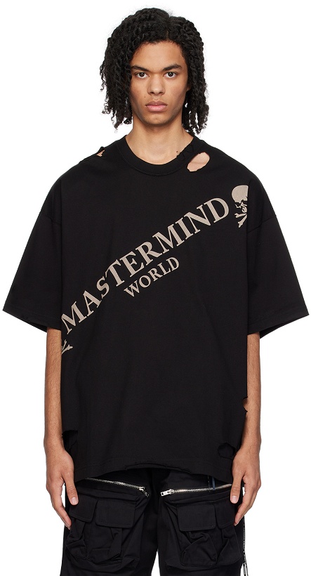 Photo: MASTERMIND WORLD Black Damaged T-Shirt