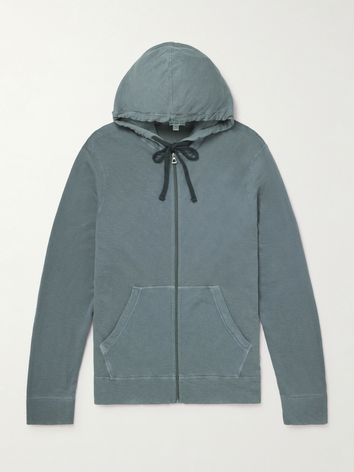 James Perse - Loopback Supima Cotton-Jersey Zip-Up Hoodie - Blue