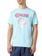 MC2 Saint Barth Man Cotton T-shirt With Statue Big Babol Print | Big Babol® Special Edition