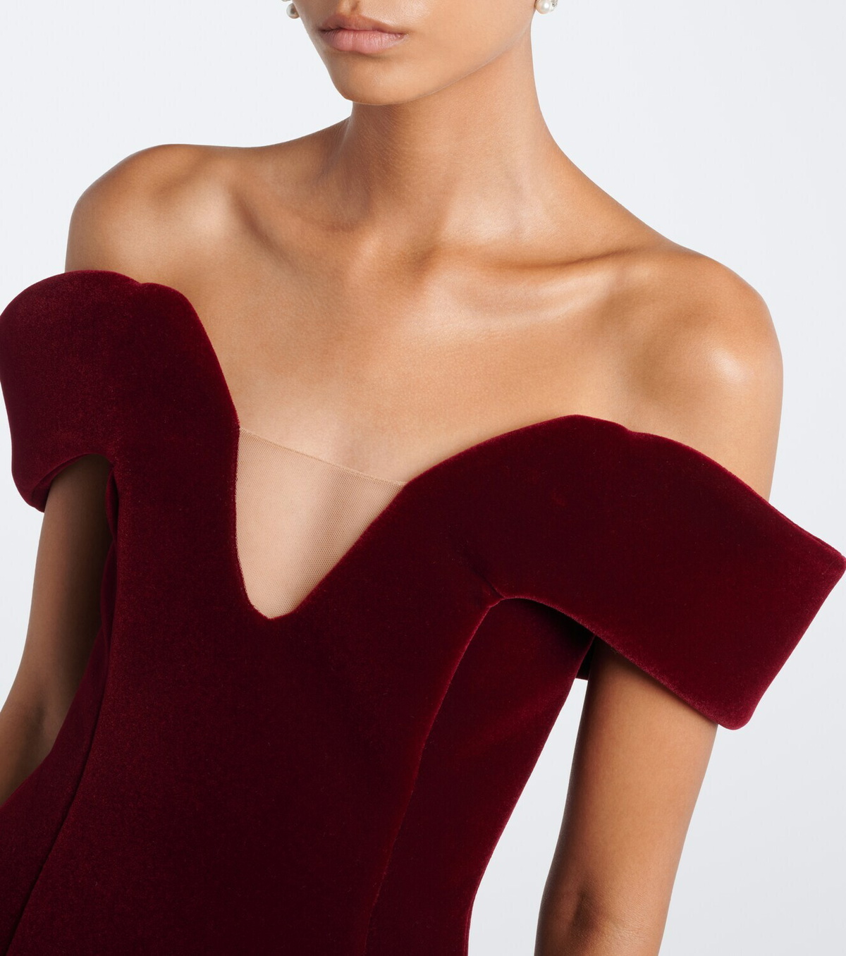 David Koma Off-shoulder velvet minidress