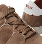 Ermenegildo Zegna - Tiziano Leather-Trimmed Suede Sneakers - Brown