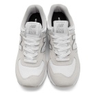 New Balance Grey and White 574 Core Sneakers