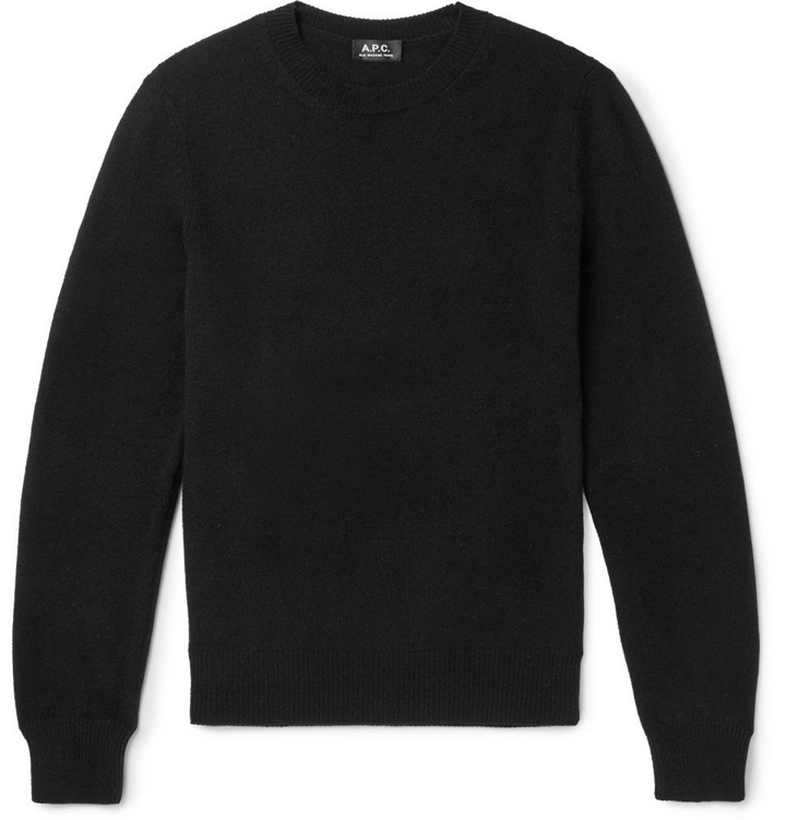 Photo: A.P.C. - Colin Wool and Cotton-Blend Sweater - Men - Black