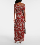 Rabanne Paisley jersey long dress