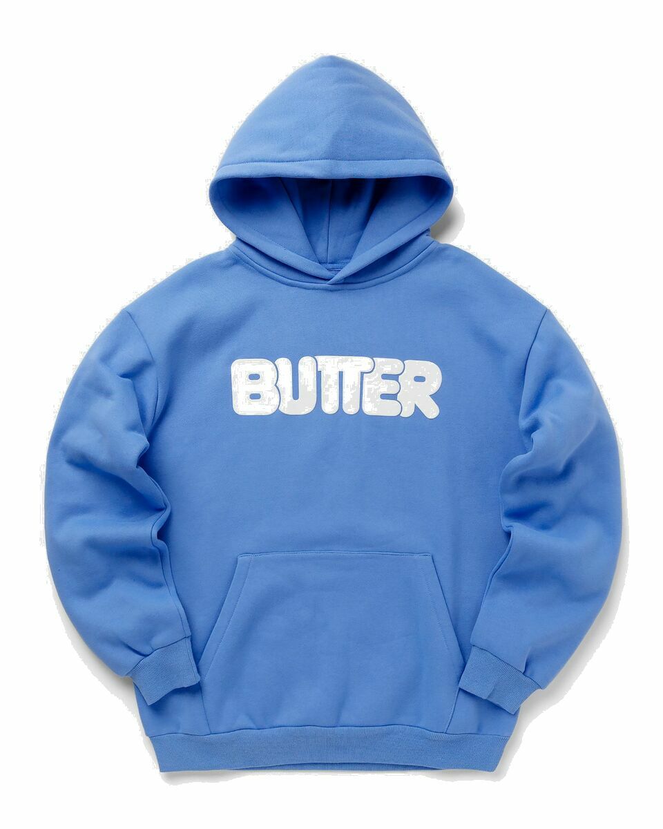 Photo: Butter Goods Rounded Logo Pullover Hood Blue - Mens - Hoodies
