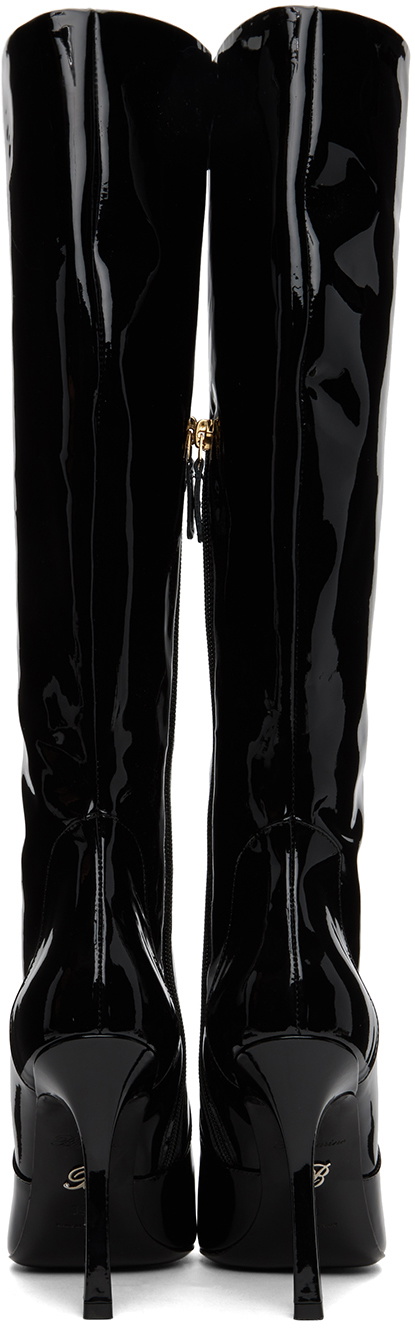 Blumarine Black Pointed Tall Boots