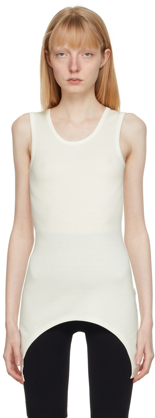 VAARA Off-White Simple Cut Away Sport Top
