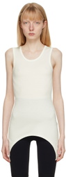VAARA Off-White Simple Cut Away Sport Top