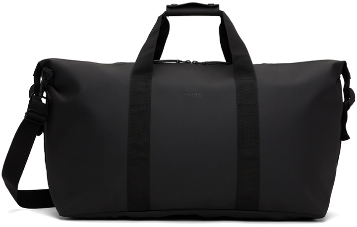 Photo: RAINS Black Large Weekend Duffle Bag