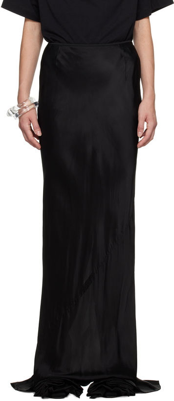 Photo: Dries Van Noten Black Vented Maxi Skirt