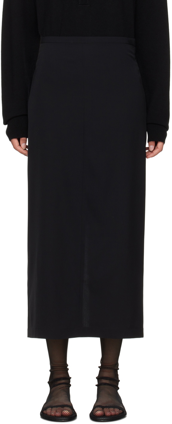 The Row Black Matias Midi Skirt The Row