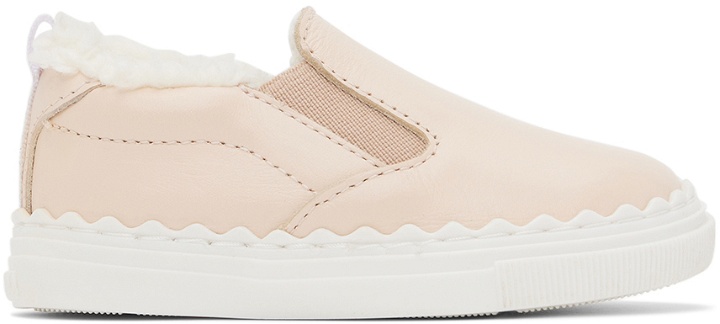 Photo: Chloé Baby Pink Faux-Shearling Sneakers
