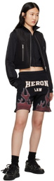 Heron Preston Black Heron Law Flames Shorts