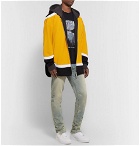 Rhude - Oversized Jersey-Trimmed Colour-Block Nylon Zip-Up Hoodie - Yellow