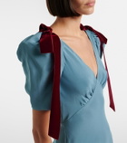 Rodarte Bow-detail silk satin maxi dress