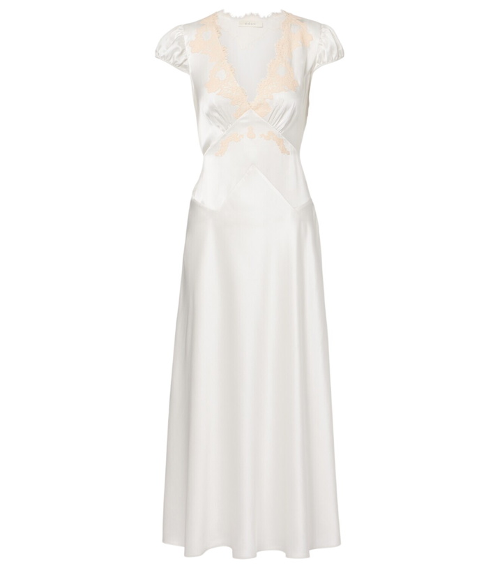Photo: Dôen Coraline lace-trimmed silk midi dress