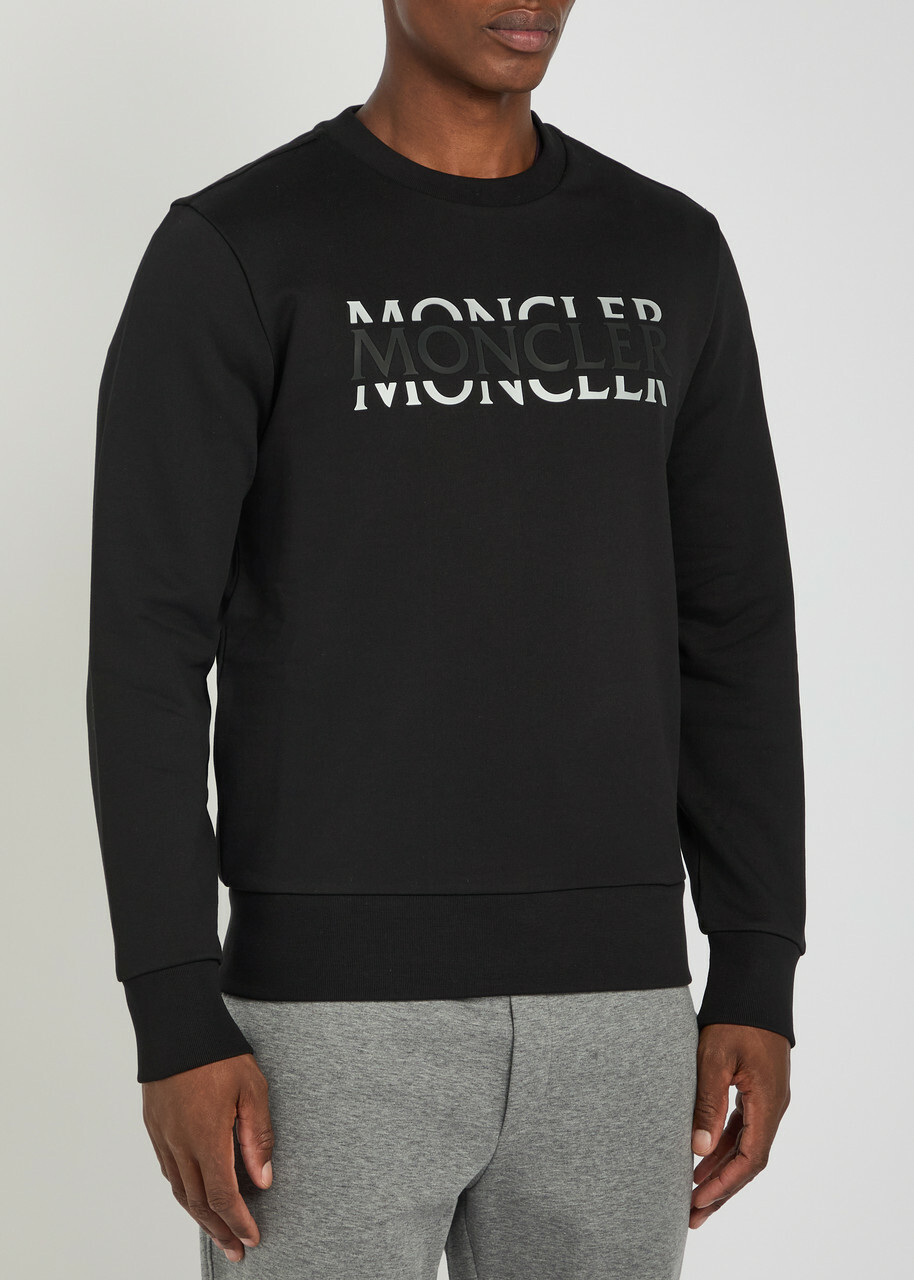 Moncler Logo-print Cotton Sweatshirt Black Moncler