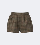Blazé Milano Tinker checked wool and cashmere shorts