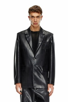 Diesel Pinstripe blazer with coated front - Jackets Mens in Black