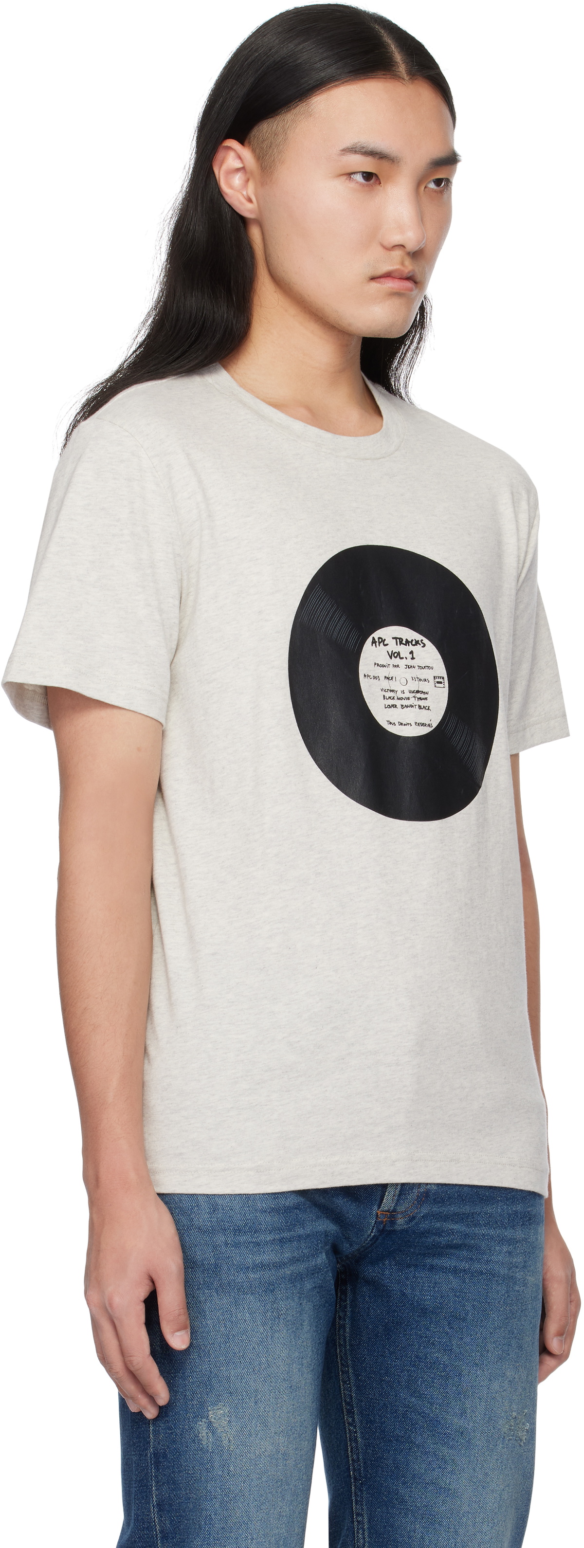 ＜A.P.C＞VINYL Tシャツ A.P.C. Gray Vinyl T-shirt A.P.C.