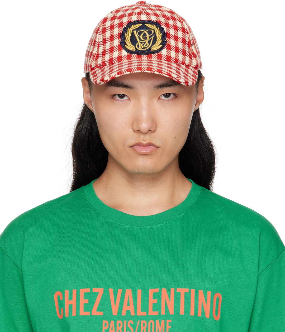 VALENTINO バケハ　リバーシブル Valentino Garavani Reversible Blue Optical Bucket Hat Valentino