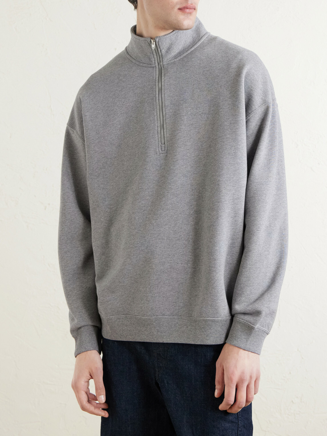 Canada Goose - Rove Half-Zip Cotton-Jersey Sweater - Gray