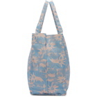 Double Rainbouu Blue and Pink Paradise City Beach Tote