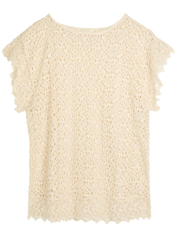 Photo: Suzie Kondi Kristina Open Cotton-knit Mini Kaftan Off White