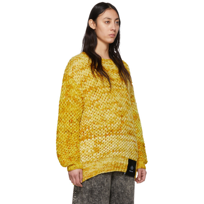 S.R. STUDIO. LA. CA. Yellow Hand-Knit Honeycomb Sweater