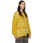 S.R. STUDIO. LA. CA. Yellow Hand-Knit Honeycomb Sweater